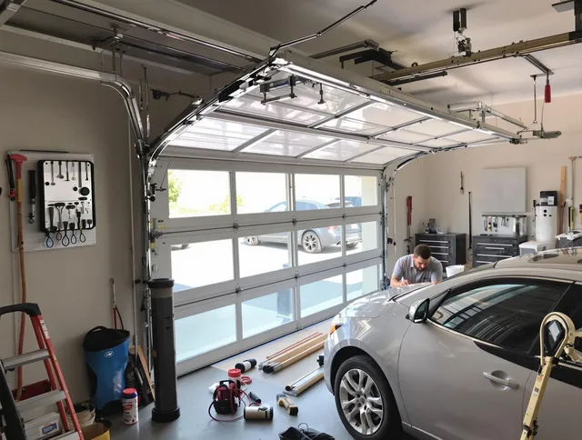 Garage door noise reduction service by Hamden Garage Door Repair in Hamden